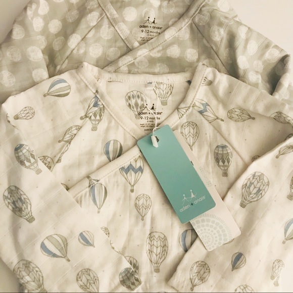 NWT ADEN AND ANAIS MUSLIN BODYSUIT ROMPERS 9-12M - Picture 3 of 14